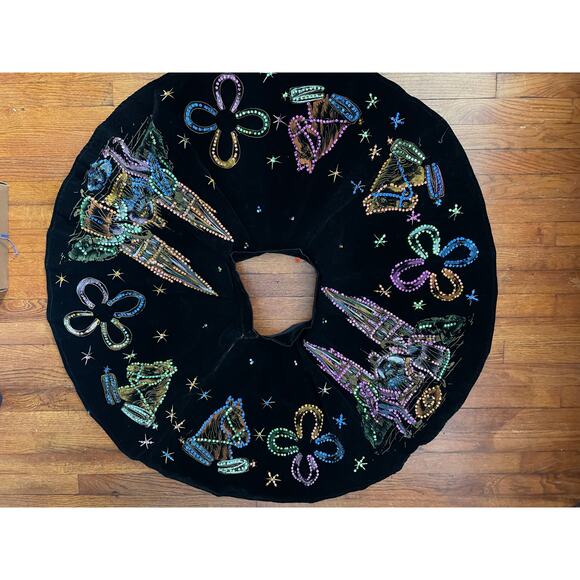 Vintage 50’s Hand Painted Velvet Circle Skirt